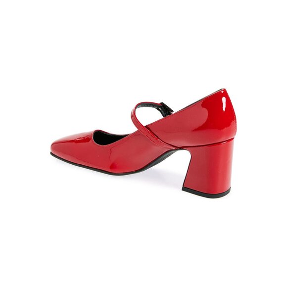 🆕PAUL GREEN Zoe Mary Jane Square Toe Pump Shoes 8 Red Patent - Picture 2 of 16